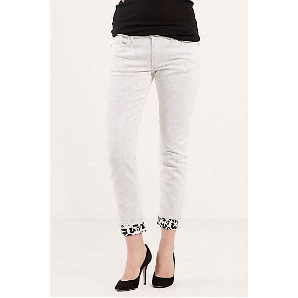 True Religion Liv Relaxed Straight Printed Jeans